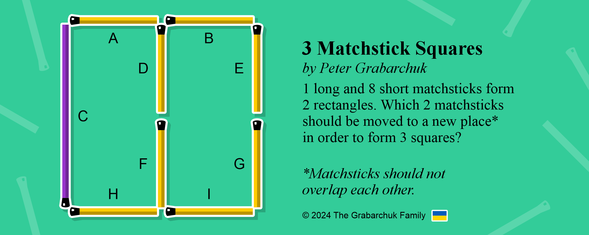 3 Matchstick Squares by Peter Grabarchuk