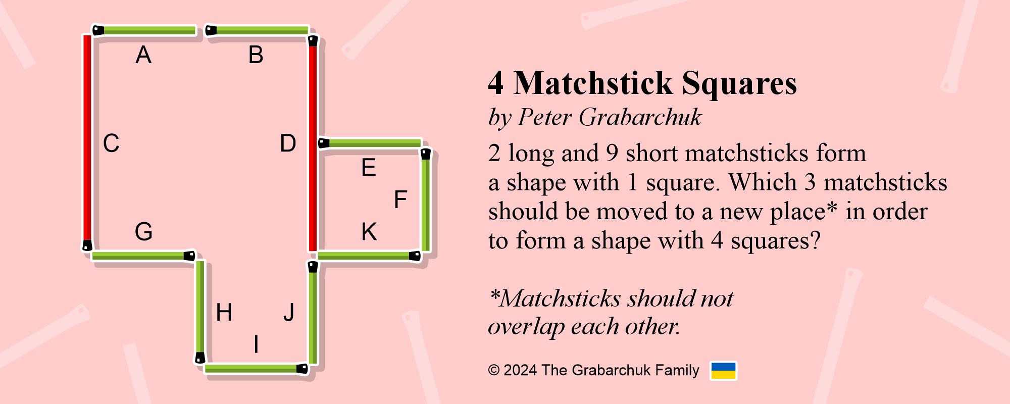 4 Matchstick Squares by Peter Grabarchuk