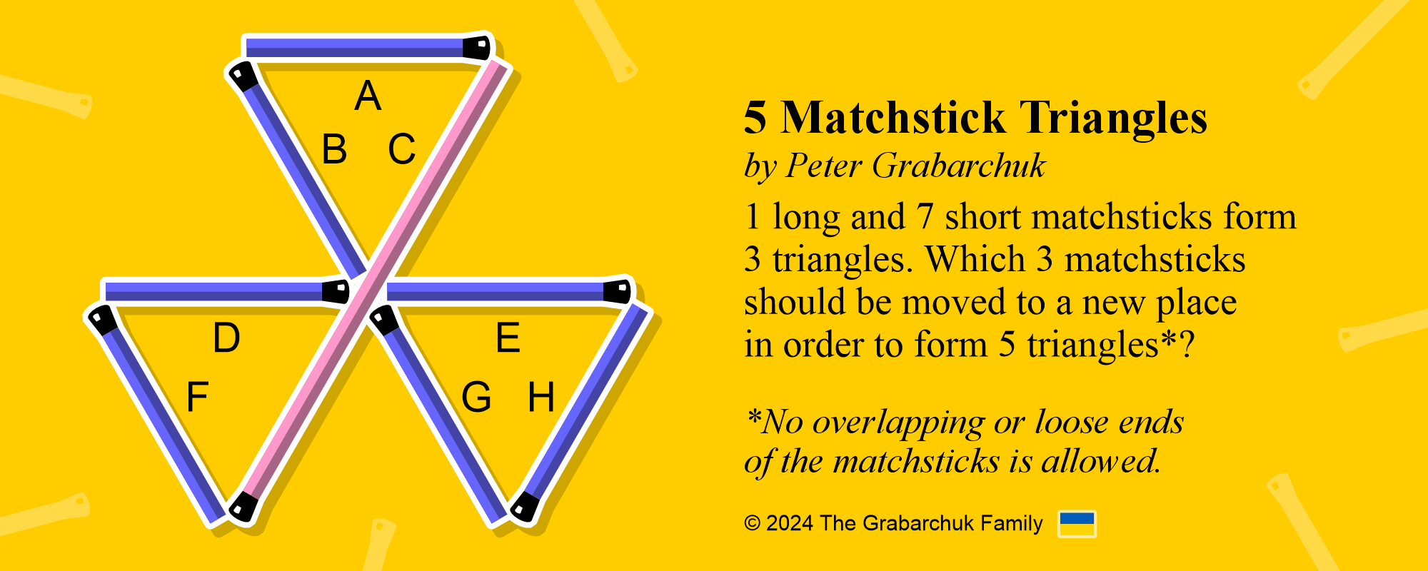 5 Matchstick Triangles by Peter Grabarchuk